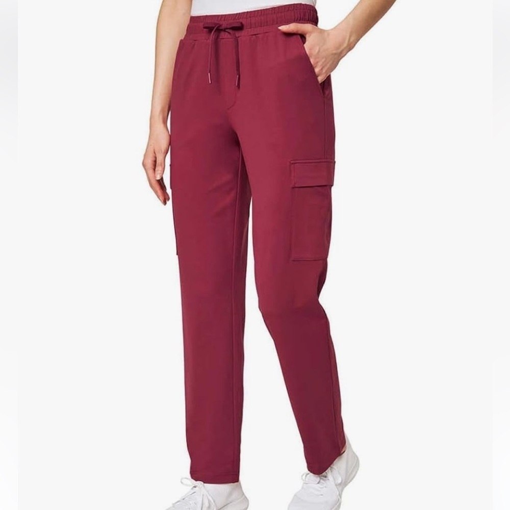 New‎ Mondetta Women's Straight Leg Cargo Pant Red S L